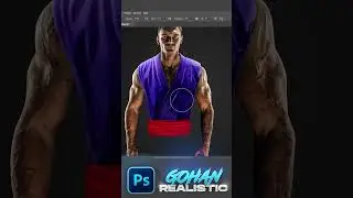 I Created a REALISTIC GOHAN from DRAGON BALL Z in Photoshop! #shorts