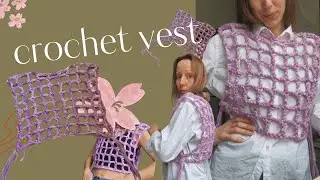 SIMPLE CROCHET VEST for BEGINNERS | sweater vest TUTORIAL