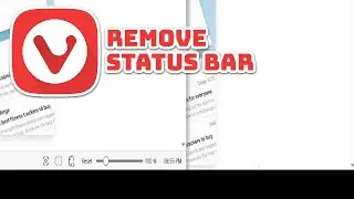 Hide Status Bar in Vivaldi (Tutorial)