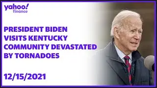 President Biden visits community devastated by tornadoes in Mayfield, Kentucky