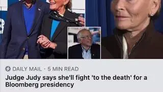 Judge Judy Threatens Bernie Sanders And Bernie Bros Mike Bloomberg Democratic Debate South Carolina
