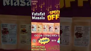 Homemade Fatafat Masala Diwali sale | 6 combo Packs at just Rs. 449/- | 600 gm | Free shipping