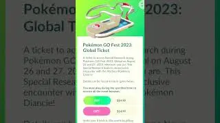 The Pok&eacute;mon GO Fest: 2023 Global Ticket is Here! #pokemongo #pokemon #shorts