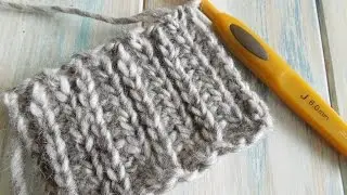 How To: Crochet looks like knitting with half double crochet in rows / Camel Stitch