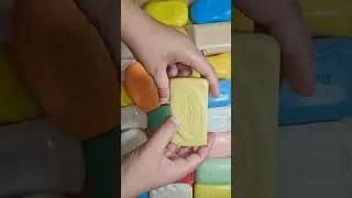 Yellow Soap Unpacking ASMR Soap Opening #satisfying #asmr #асмрsoap #asmrsoap #soap #sabun #shorts