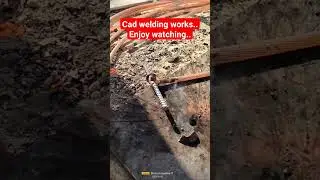 cad welding works..#building #cadwelding#ytshorts #indianrailways #exothermic #grounding