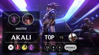 Akali Top vs Pantheon - KR Master Patch 9.14
