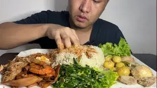 eating seafood