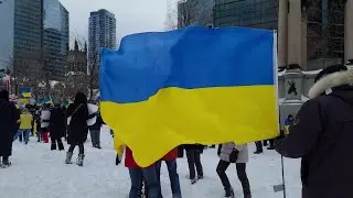 🇺🇦 Ukrainian rally in Downtown Montreal