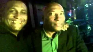 Brandon Bowlin and Byron Allen Backstage at Comedy TV