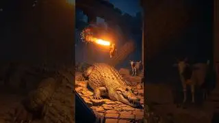 Jungle Hero: Monkey vs. Giant Alligator to Save the Trapped Goat! #animals #monkey