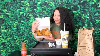 EATING CHURCH'S TEXAS CHICKEN FOR THE FIRST TIME | MUKBANG