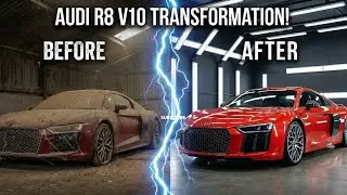 Audi R8 V10 Full Restoration ASMR - Engine Detailing Wheels Paint Perfection