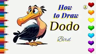 Draw Dodo || #kidsdrawing #drawingforkids #learntodraw