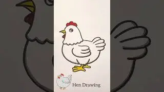 Hen Drawing for kids| Kids drawing| Easy Drawing| Drawing for Kids