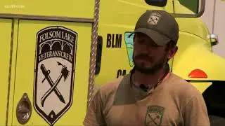 Mendocino Complex Fire: Visiting fire crews at base camp