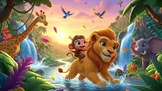 Monkey & 🦁 Lion Jungle Adventure! | Fun Kids Cartoon Animation