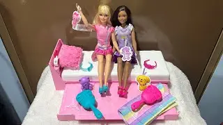Barbie My First bed set and doll unboxing