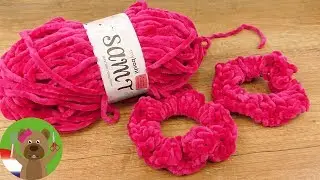 Haarelastiekje haken | 90s scrunchie DIY | Fluwelen haarband zelf maken | Supermakkelijk
