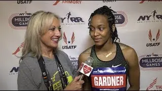 English Gardner wins Ray Flynn Women's (60m) time  7.10 NYRR Millrose Games