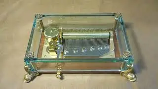 CUSTOM MADE SANKYO ORPHEUS LEAD DOLPHIN CRYSTAL MUSIC BOX 3 TUNE 50 NOTE - CHOPIN/ LISZT/ BRAHMS