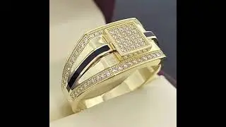 Creative Gold Colors Hip Hop Ring for Men Punk Style Inlaid Zircon Motor Biker Rings