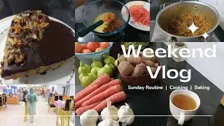 Productive Sunday Routine 🌸 | Homemade Carrot Cake | Mother in law's Qeema Mattar Recipe 😊