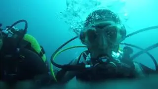 Buceo en lloret con leatherman tread y nautilus diving center Xiaomi Yi