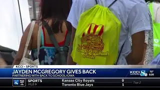 Valley football star Jayden McGregory partners with Back to School Iowa