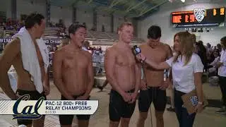 Cal Men's Swimming: Cal claims 800 freestyle relay Pac-12 title