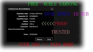 RUBLE EARNING SITE FREE // BONUS 10 RUB. // WITH WITHDRAW PROOF