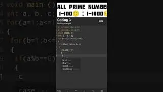 all prime number from 1-100 and 1-1000 #new #coding #clanguage
