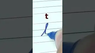 How to write small letter t | Cursive writing a to z #cursivewriting #handwriting  #shorts