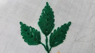 Beautiful Leaf Embroidery Tutorial | Easy Hand Embroidery for Beginners 