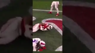 Buffalo Bills Damar Hamlin with a big hit on the Patriots Jacobi Meyers. Hamlin was ejected.