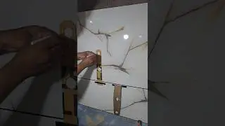 how to measure perfect hole for tap #tips #tiles #tilecutting #satisfying #mydreamhouse01