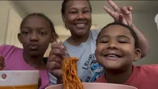 Buldak Noodle Challenge w/ the Kiddos (Full Vlog) 