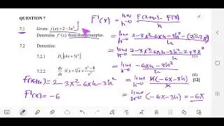 FIRST PRINCIPLES,POWER RULE OF DIFFERENTIAL CALCULUS |GRADE 12 CAPS 