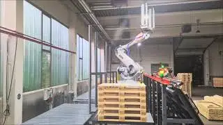 STAKMA: PALLETMAX 8000 + ABB IRB6740 Robot + Automatic conveyor | Germany