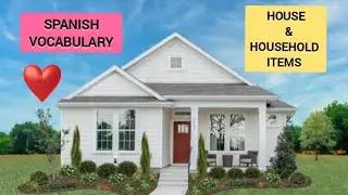 SPANISH VOCABULARY |#HOUSE AND#HOUSEHOLD ITEMS #learnspanish#spanish#vocabulary#english#easylearning