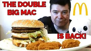 ASMR - Eating The McDonald's Double Big Mac With Nacho Cheese Wedges And An Ice Cold Coca-Cola Zero