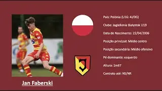 Jan Faberski (Jagiellonia Bialystok | Poland) footage vs Pogon Szczecin u18