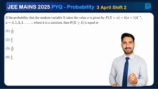 If the probability that the random variable X takes the value x is given byP(X = x) = k(x + 1)3⁻ˣ...