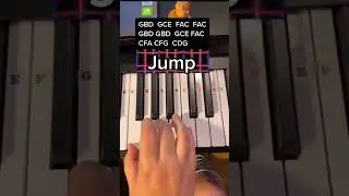 How To Play Jump By Eddie Van Halen On Piano 🎹 #Pianolesson #PianoTutorial #Shorts