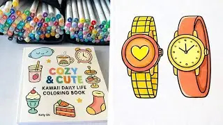 Relaxing Watch Coloring | Cozy ASMR Coloring for Stress Relief #drawing #satisfying #cute #art 