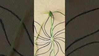Fly Flower Embroidery !! Fly Stitch Tutorial,Hand Embroidery Design Flower #shorts