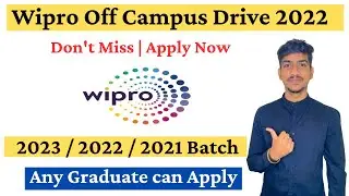 Wipro Recruitment 2023 | Wipro Hiring 2022 2023 Freshers | Wipro Off Campus Drive 2023