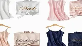 Bride Bathrobe Satin-silk Kimono Women Bridal Shower Party Sister Team Bride Sleepwear Bridesmaid We