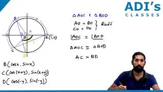 Derivation of compound angle | Trigonometric Functions | CBSE and PUC | 11th Math - ADIs Classes |