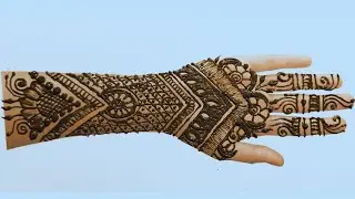 Elegant Full Hand Bridal Mehndi Design
